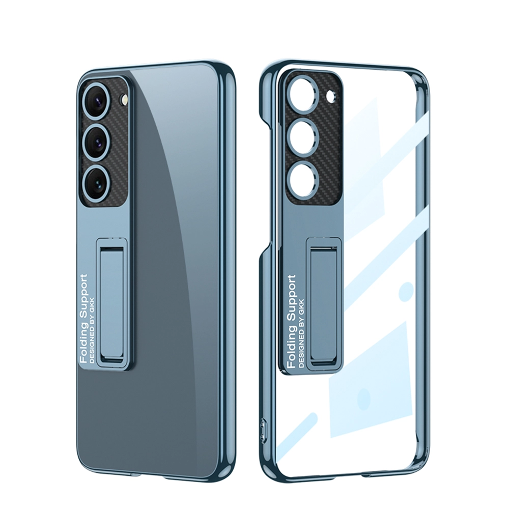 Galaxy Uyumlu S23 Plus Kılıf Kamera Korumalı Şeffaf Tasarımlı Zore Lego Standlı Kapak