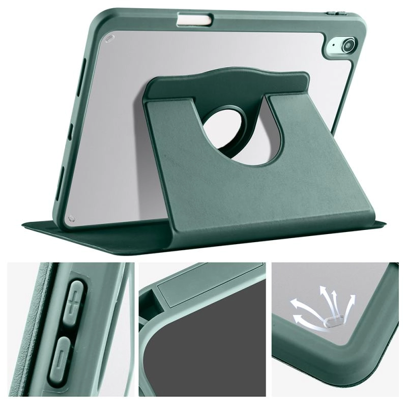 iPad Uyumlu 10.9 2022 (10.Nesil) Kılıf Zore Termik Kalem Bölmeli Dönebilen Standlı Kılıf