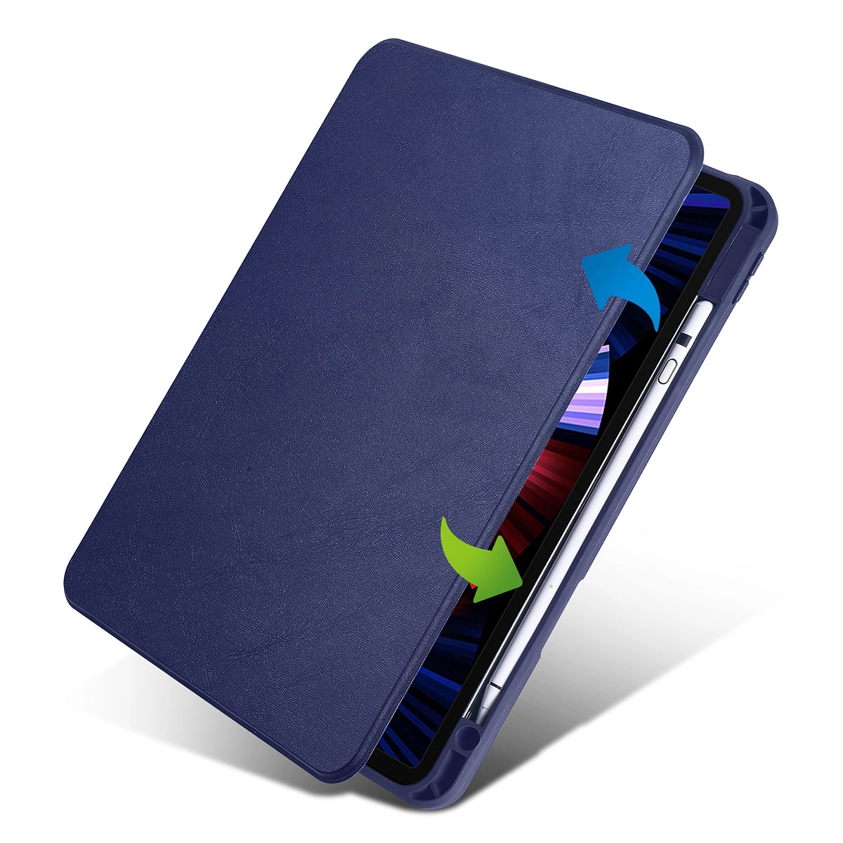 iPad Uyumlu 10.2 (8.Nesil) Kılıf Zore Termik Kalem Bölmeli Dönebilen Standlı Kılıf