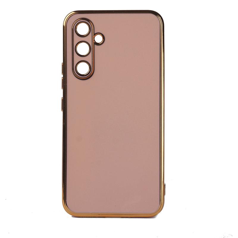 Galaxy Uyumlu A34 Kılıf Zore Bark Kapak-Rose gold