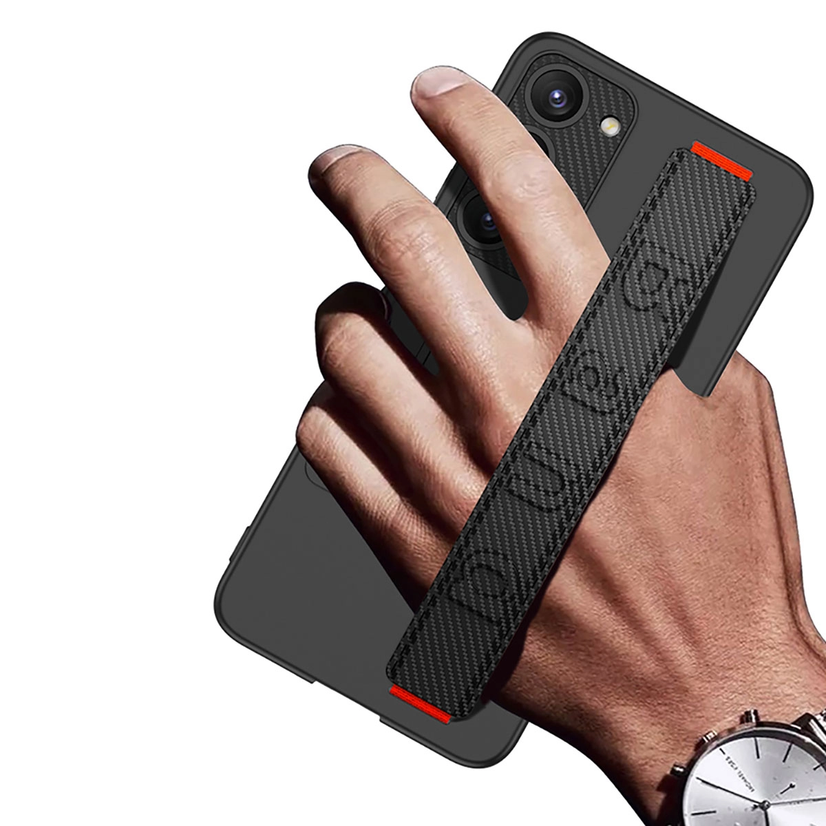 Galaxy Uyumlu S23 Plus Kılıf Standlı El Tutacaklı Zore Band Kapak