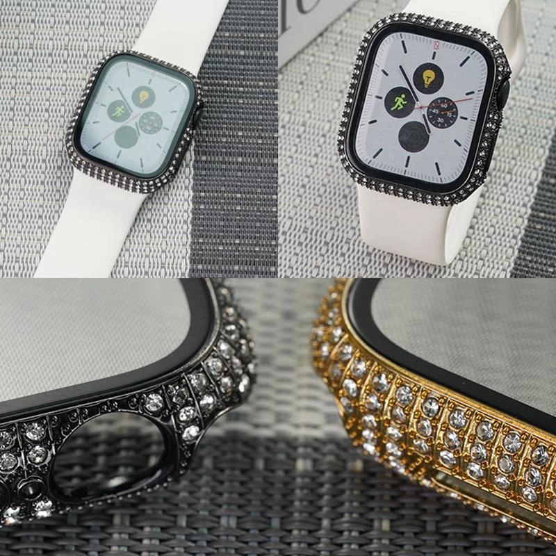 Watch 7 45mm Zore Watch Gard 24 Kenarları Taşlı Sert PC Kasa Ve Ekran Koruyucu