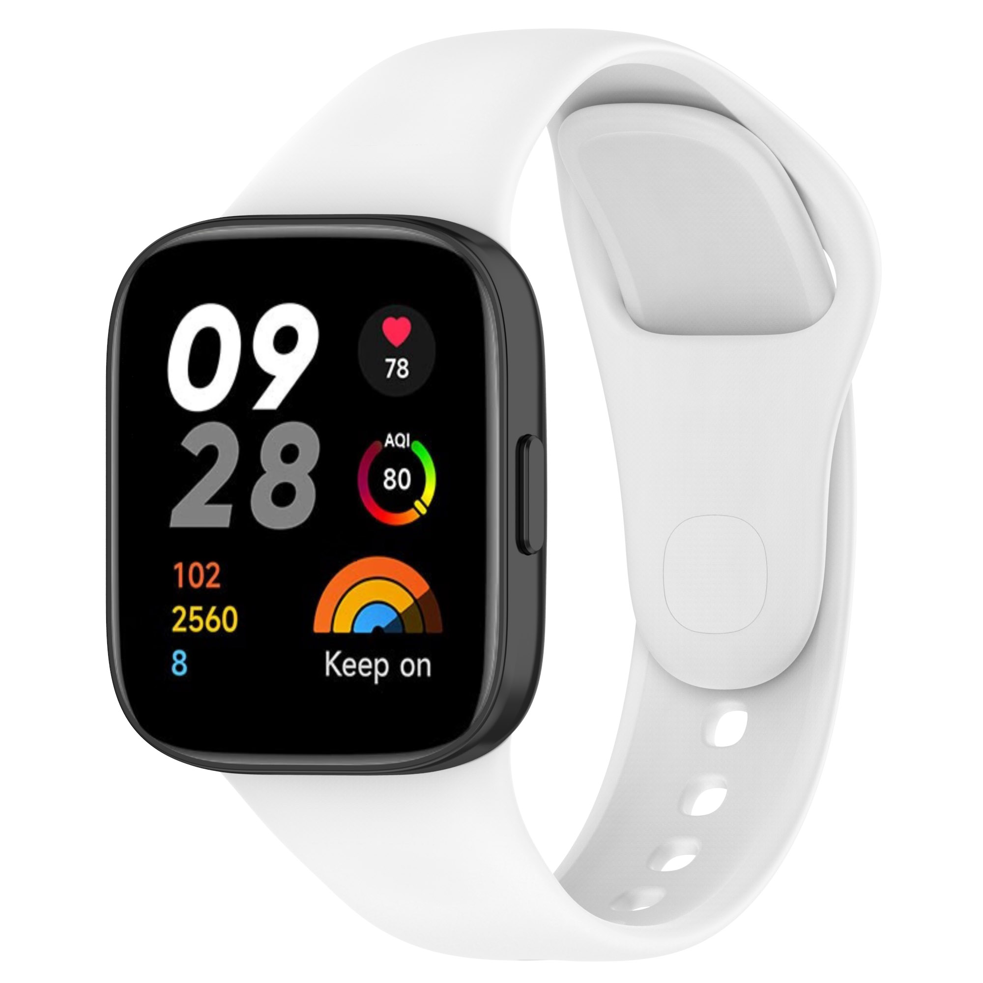 Xiaomi Uyumlu  Redmi Watch 3 Zore KRD-81 Silikon Kordon-Beyaz
