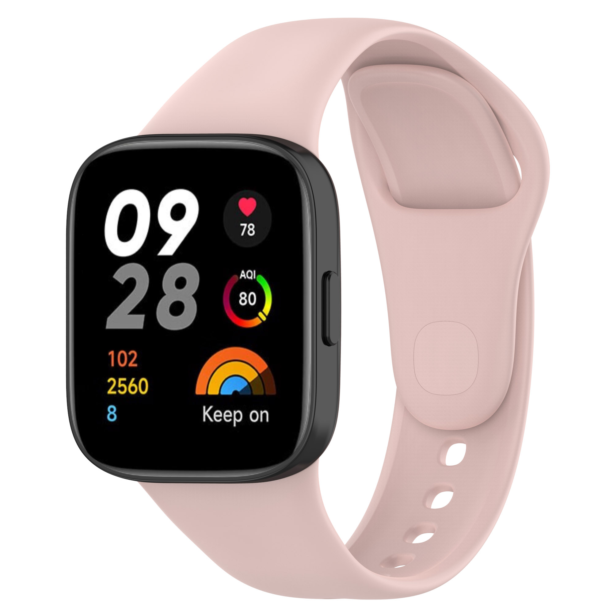 Xiaomi Uyumlu  Redmi Watch 3 Zore KRD-81 Silikon Kordon-Pembe