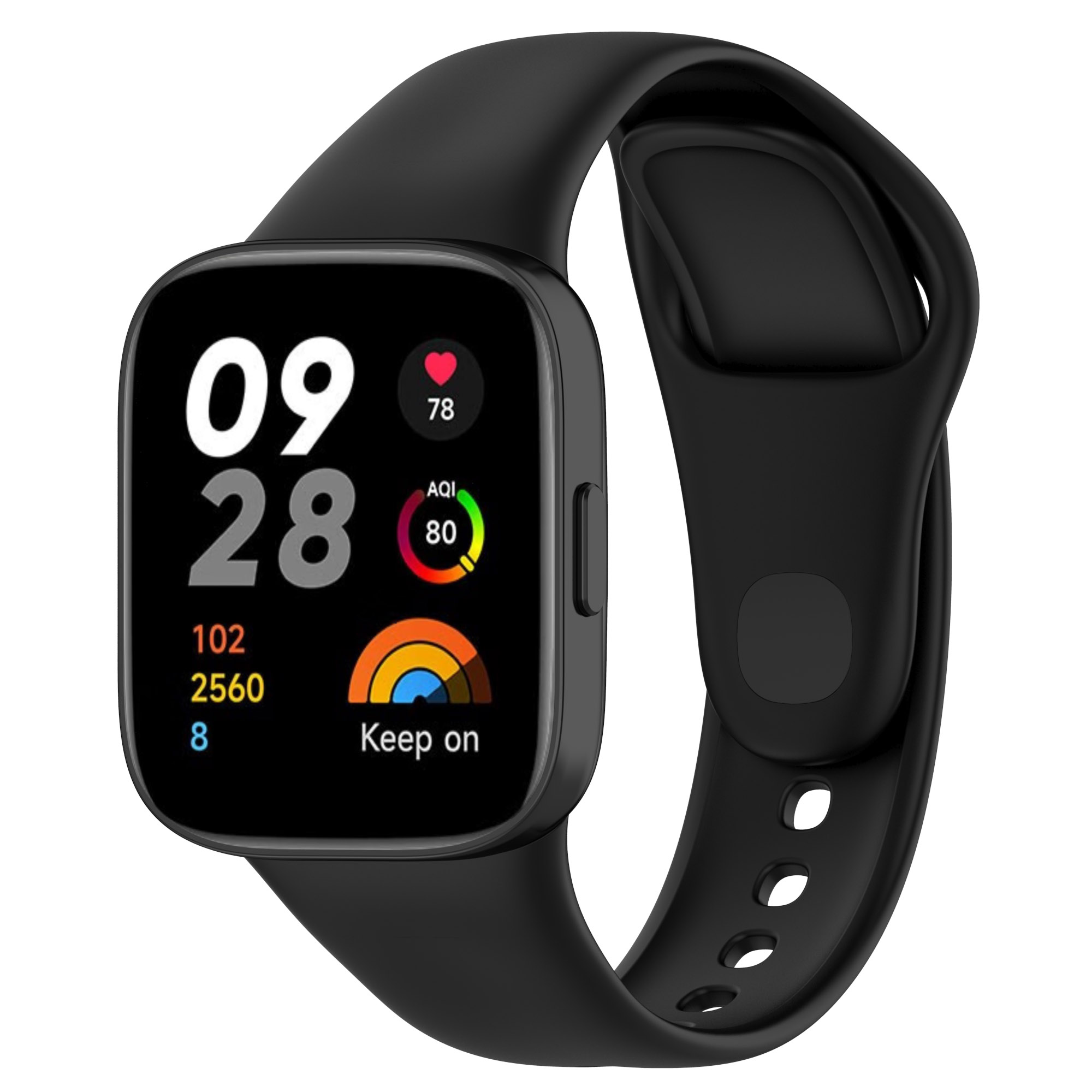 Xiaomi Uyumlu  Redmi Watch 3 Zore KRD-81 Silikon Kordon-Siyah