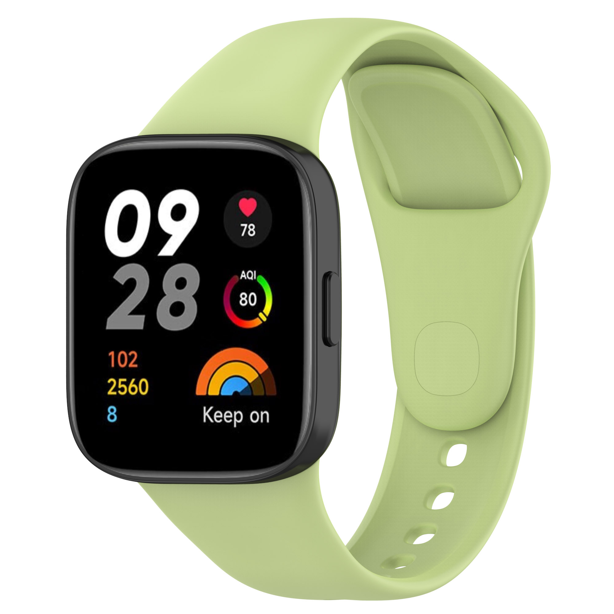 Xiaomi Uyumlu  Redmi Watch 3 Zore KRD-81 Silikon Kordon-Yeşil