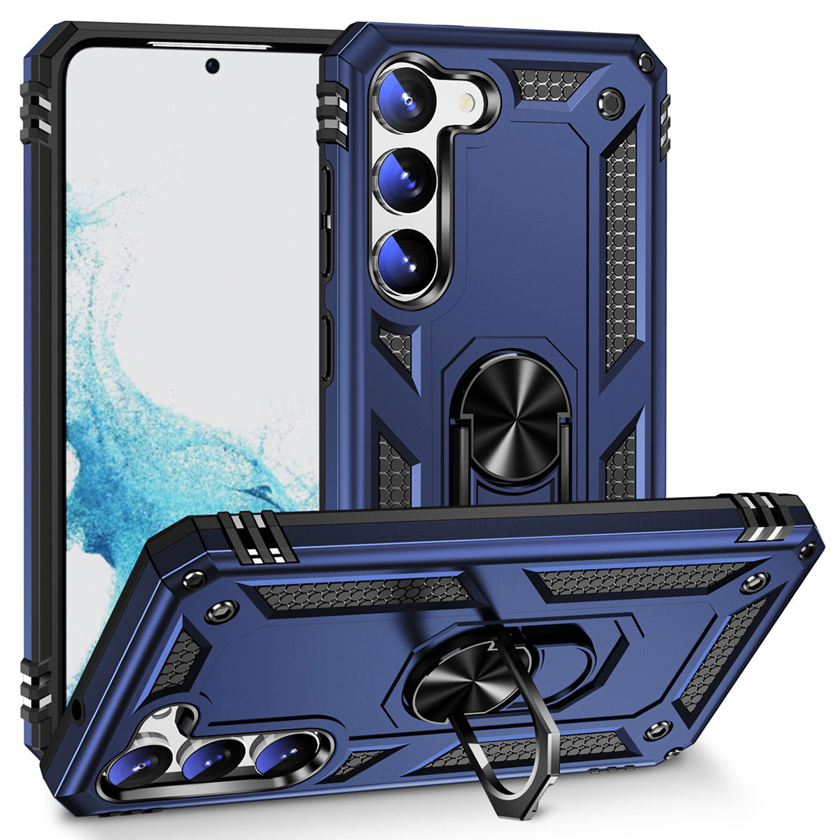 Galaxy Uyumlu S23 Plus Kılıf Zore Vega Kapak-Mavi