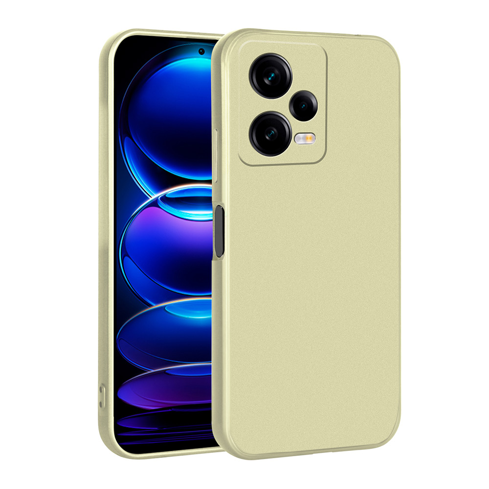 Xiaomi Uyumlu  Redmi Note 12 Pro 5G Kılıf Zore Premier Silikon Kapak-Gold