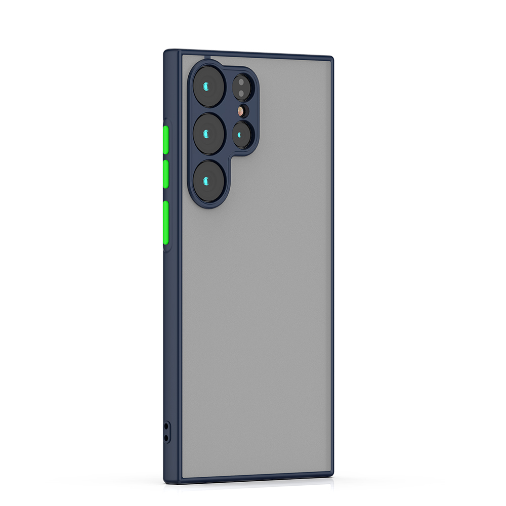 Galaxy Uyumlu S23 Ultra Kılıf Zore Hux Kapak-Lacivert