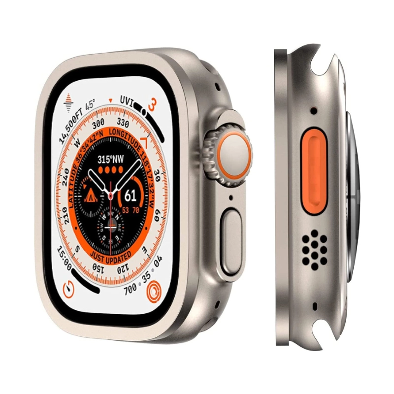 Watch Ultra 49mm Zore ALM-01 Metal Çerçeveli Ekran Koruyucu
