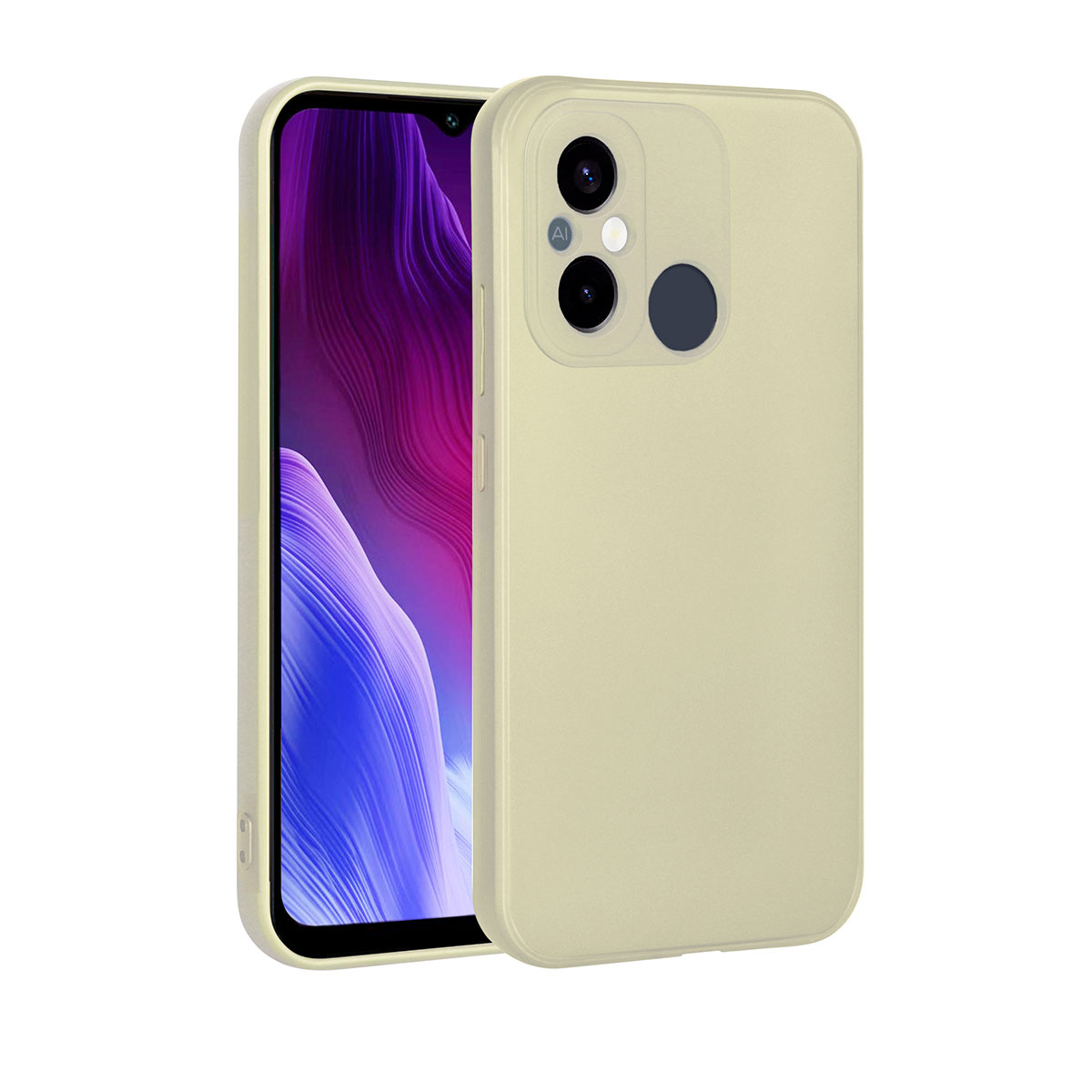 Xiaomi Uyumlu  Redmi 12C Kılıf Zore Premier Silikon Kapak-Gold
