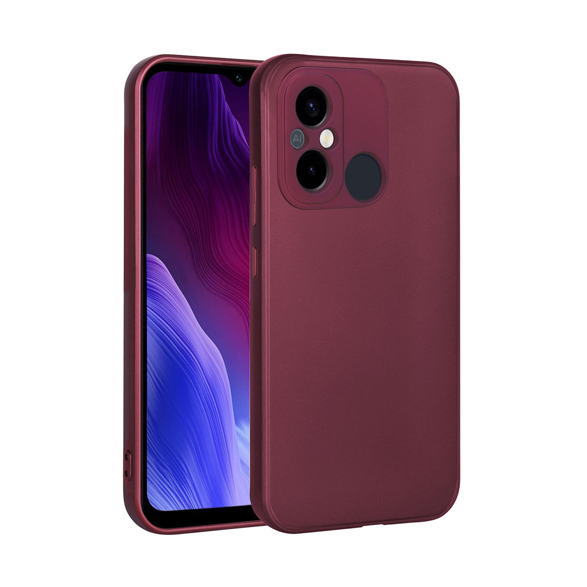 Xiaomi Uyumlu  Redmi 12C Kılıf Zore Premier Silikon Kapak-Mürdüm