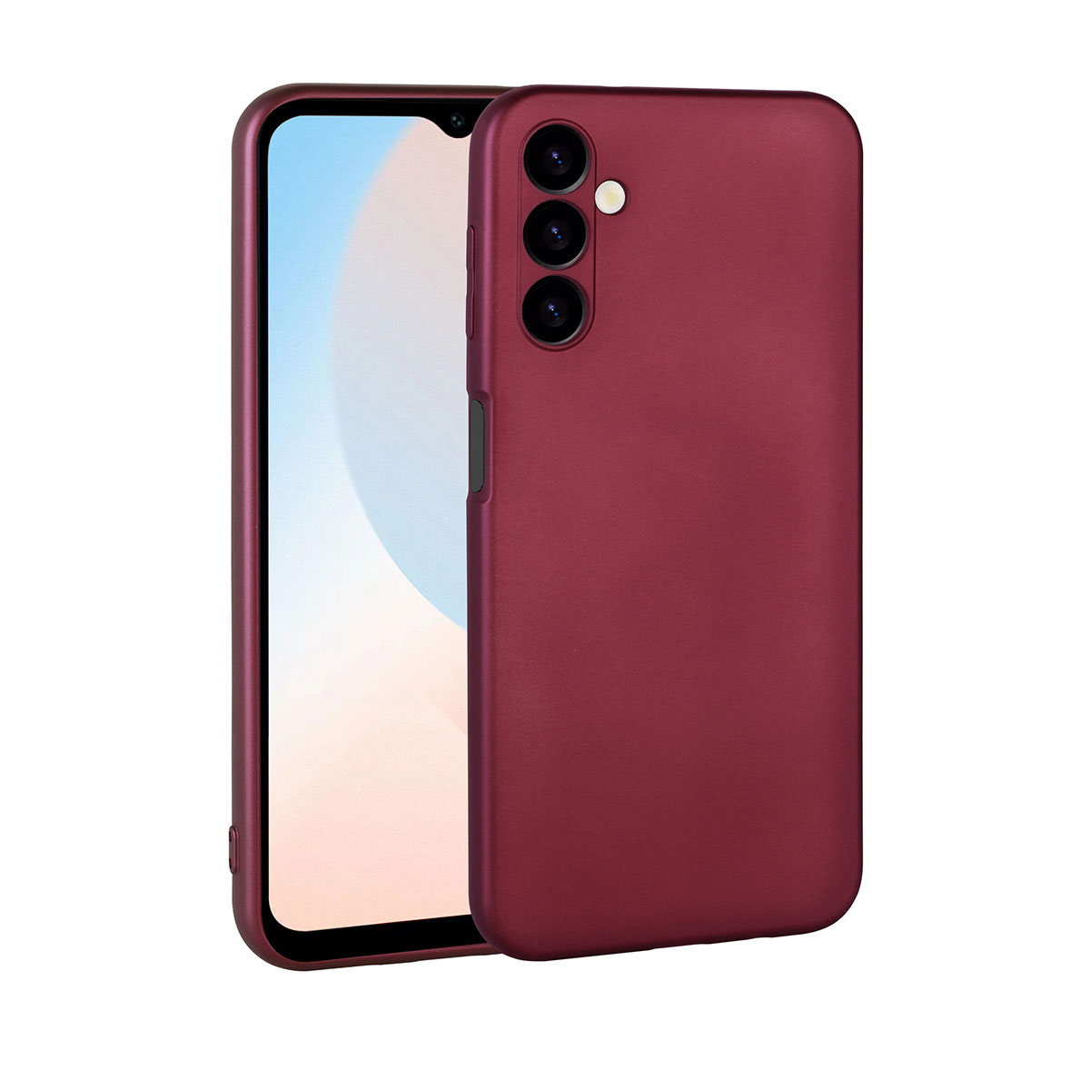 Galaxy Uyumlu A24 Kılıf Zore Premier Silikon Kapak-Mürdüm
