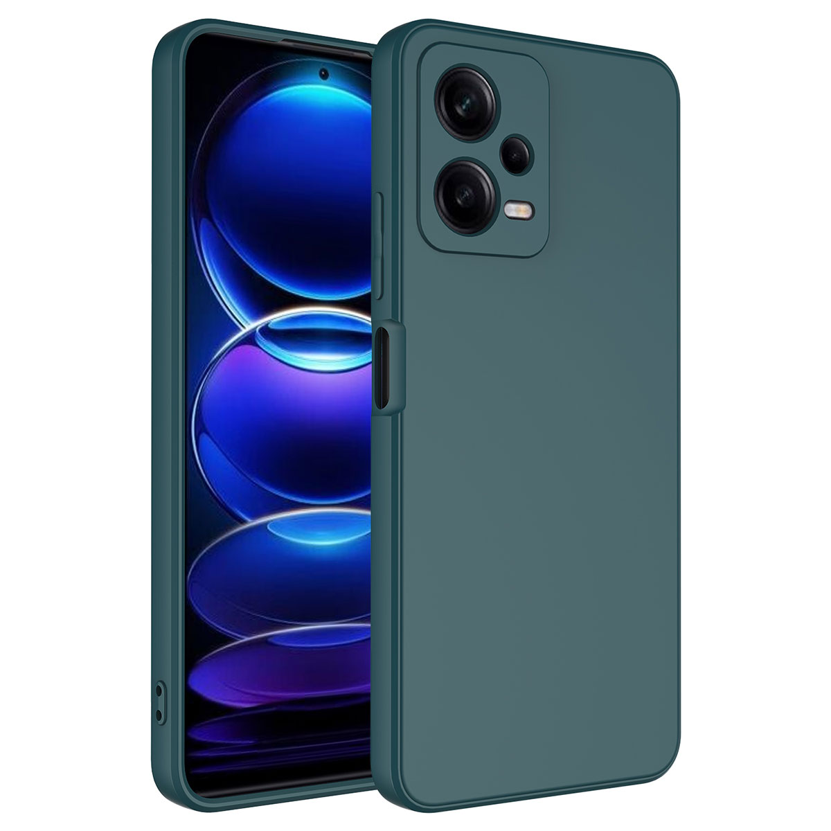 Xiaomi Uyumlu  Redmi Note 12 5G Kılıf Zore Mara Lansman Kapak-Koyu yeşil
