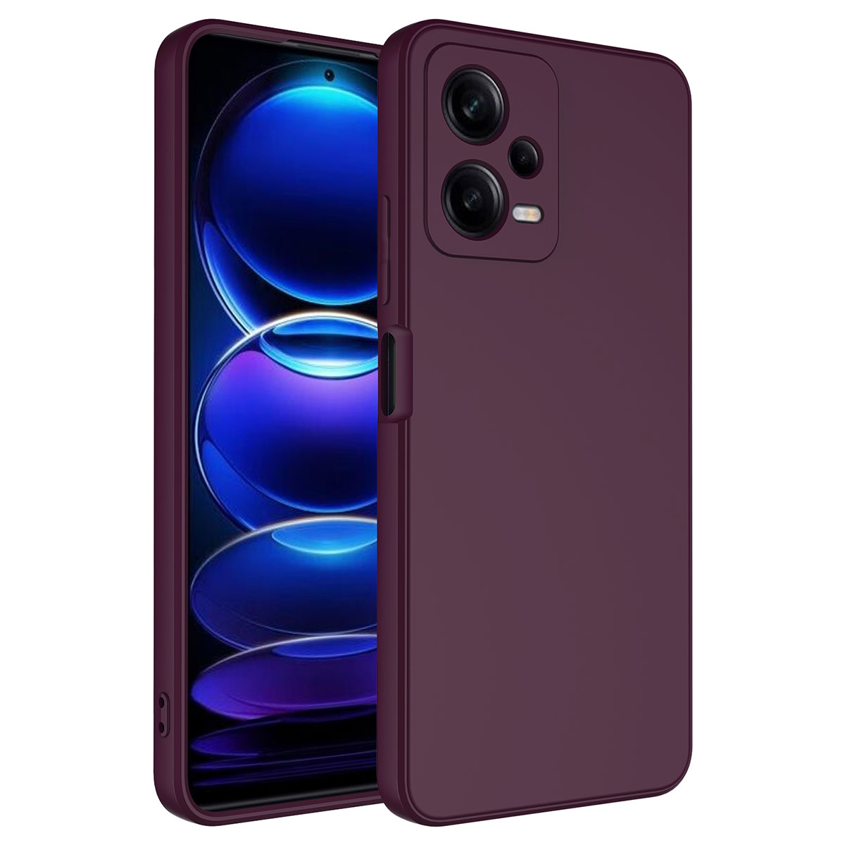 Xiaomi Uyumlu  Redmi Note 12 Pro 5G Kılıf Zore Mara Lansman Kapak-Koyu mor