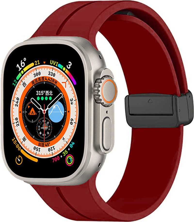 Watch Ultra 49mm Zore KRD-84 Silikon Kordon-Derin mor