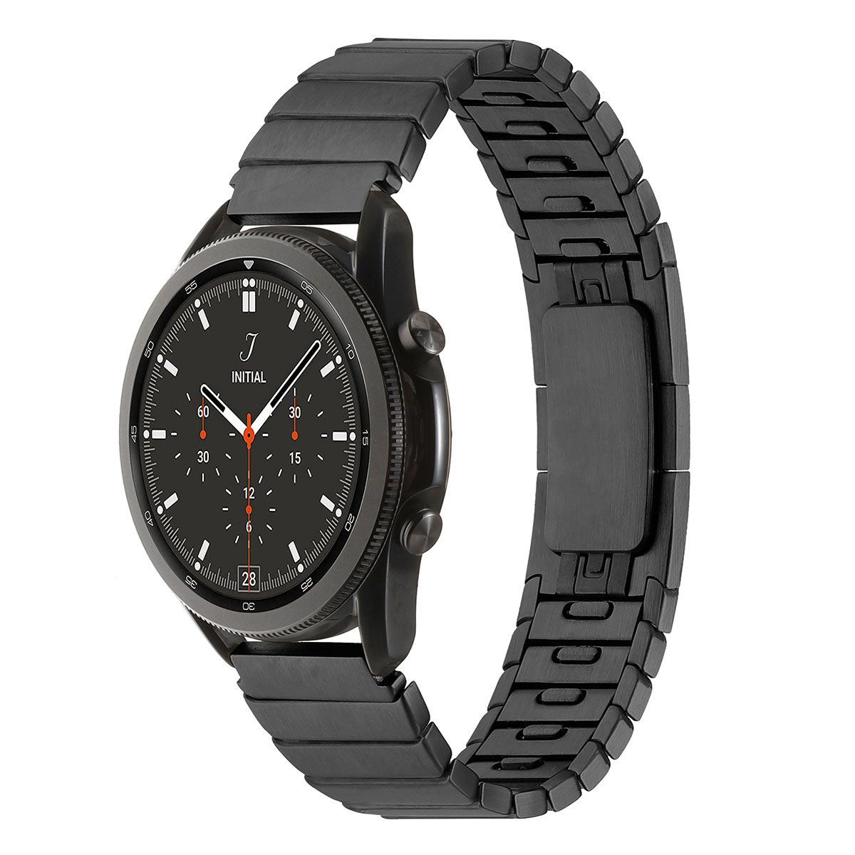 Huawei Uyumlu Honor Magic 2 46mm Zore KRD-82 22mm Metal Kordon-Siyah