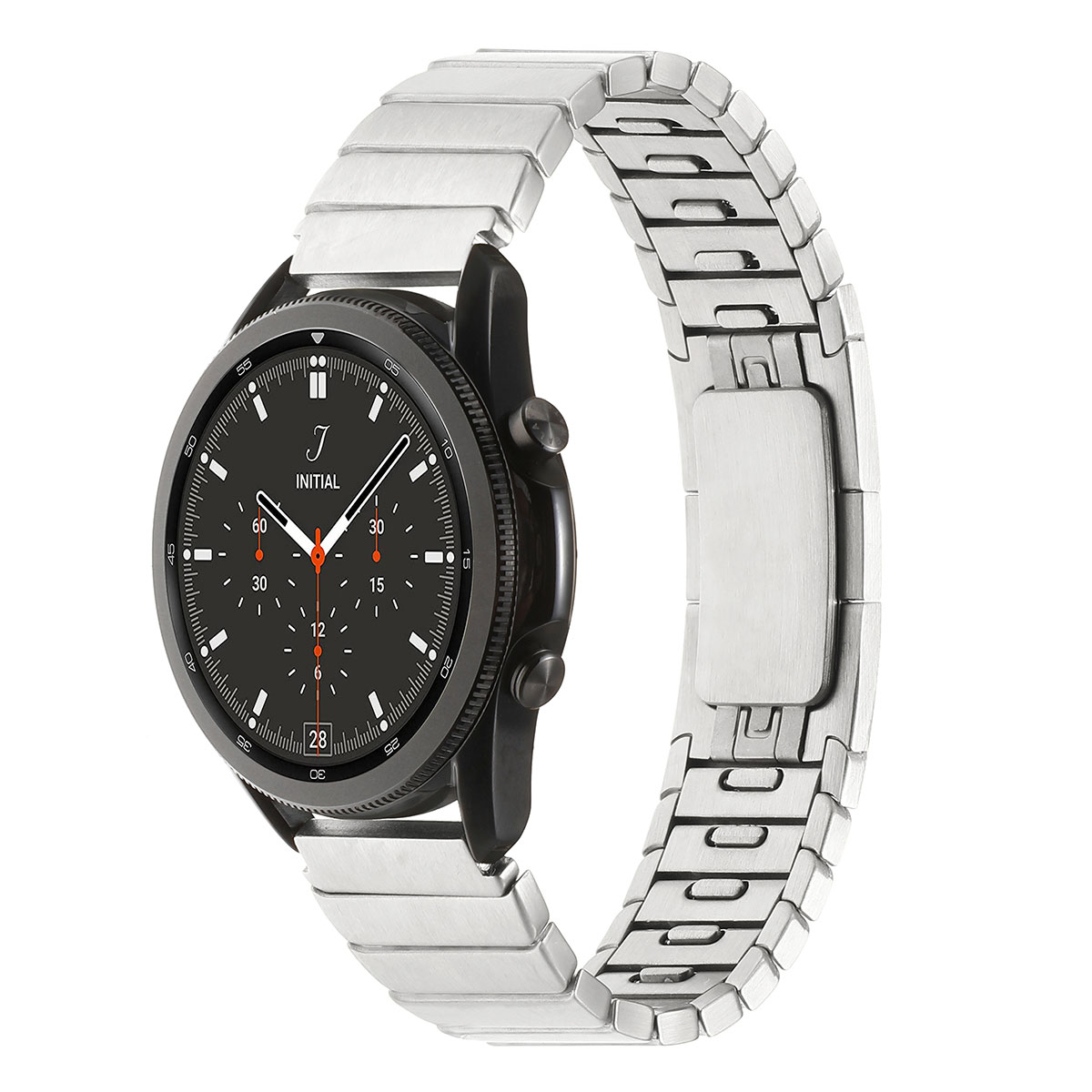 Galaxy Uyumlu Watch 46mm Zore KRD-82 22mm Metal Kordon-Gümüş