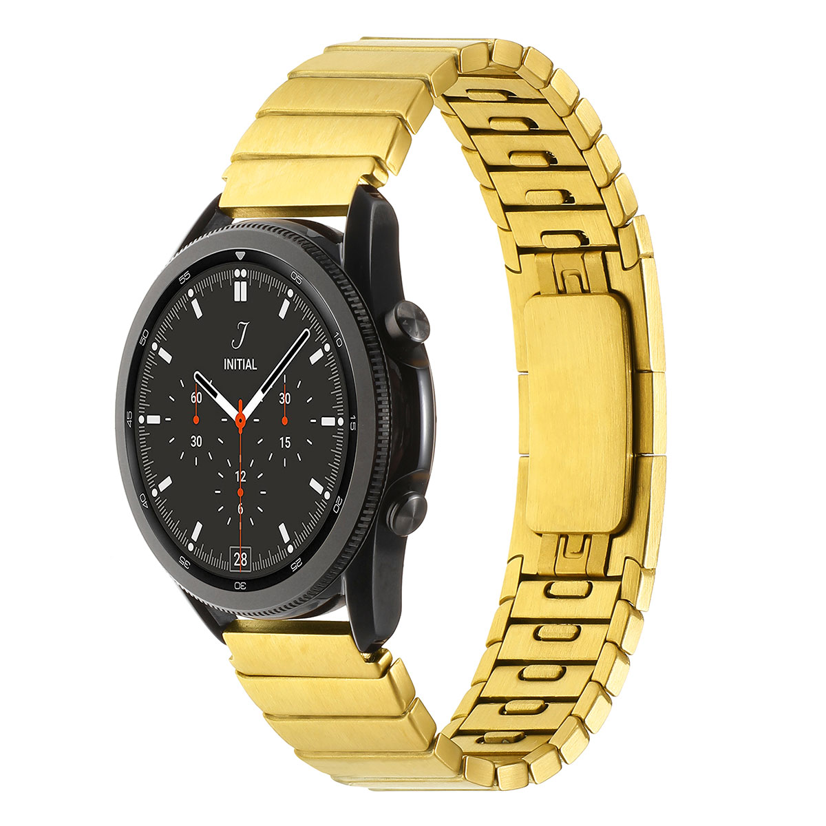 Xiaomi Uyumlu  Amazfit Pace Zore KRD-82 22mm Metal Kordon-Gold
