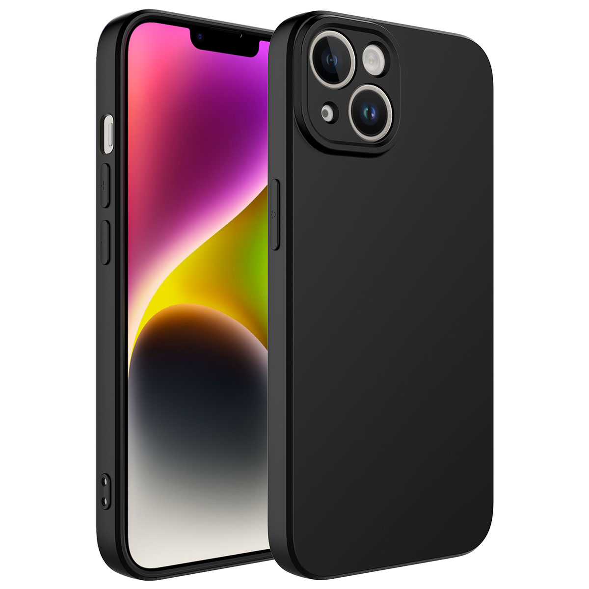 iPhone Uyumlu 14 Kılıf Zore Kamera Korumalı Mara Lansman Kapak-Siyah