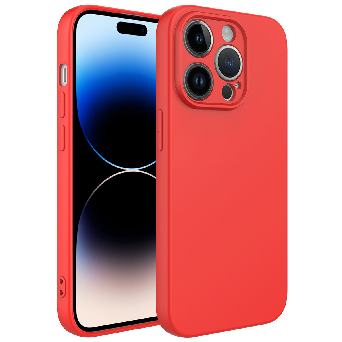 iPhone Uyumlu 14 Pro Kılıf Zore Kamera Korumalı Mara Lansman Kapak-Kırmızı
