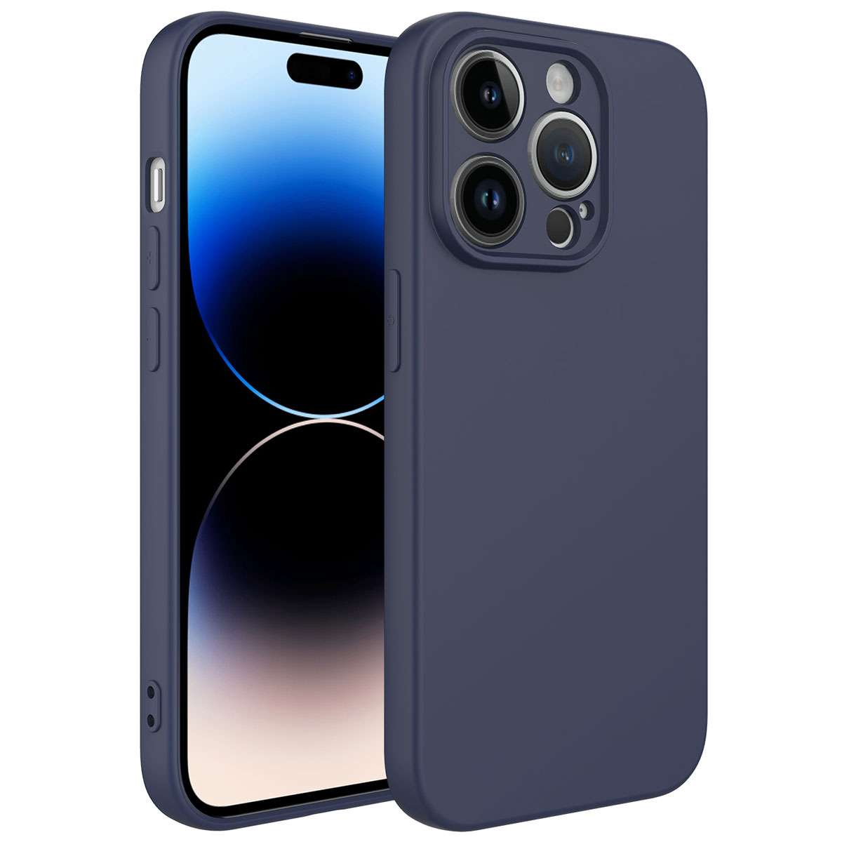 iPhone Uyumlu 14 Pro Kılıf Zore Kamera Korumalı Mara Lansman Kapak-Lacivert
