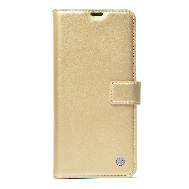 Xiaomi Uyumlu  Redmi Note 12 4G Kılıf Zore Kar Deluxe Kapaklı Kılıf-Gold