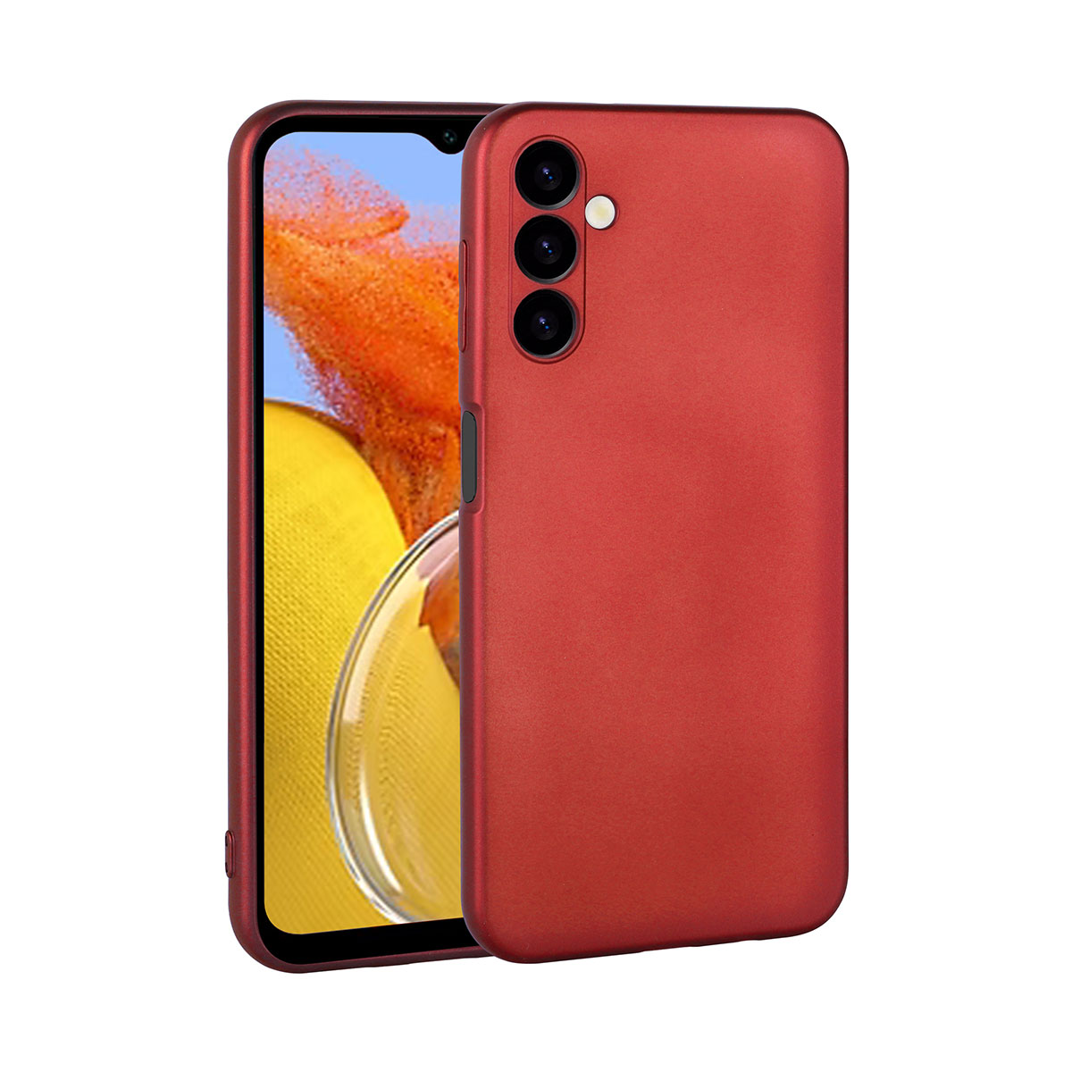 Galaxy Uyumlu M14 Kılıf Zore Premier Silikon Kapak-Kırmızı