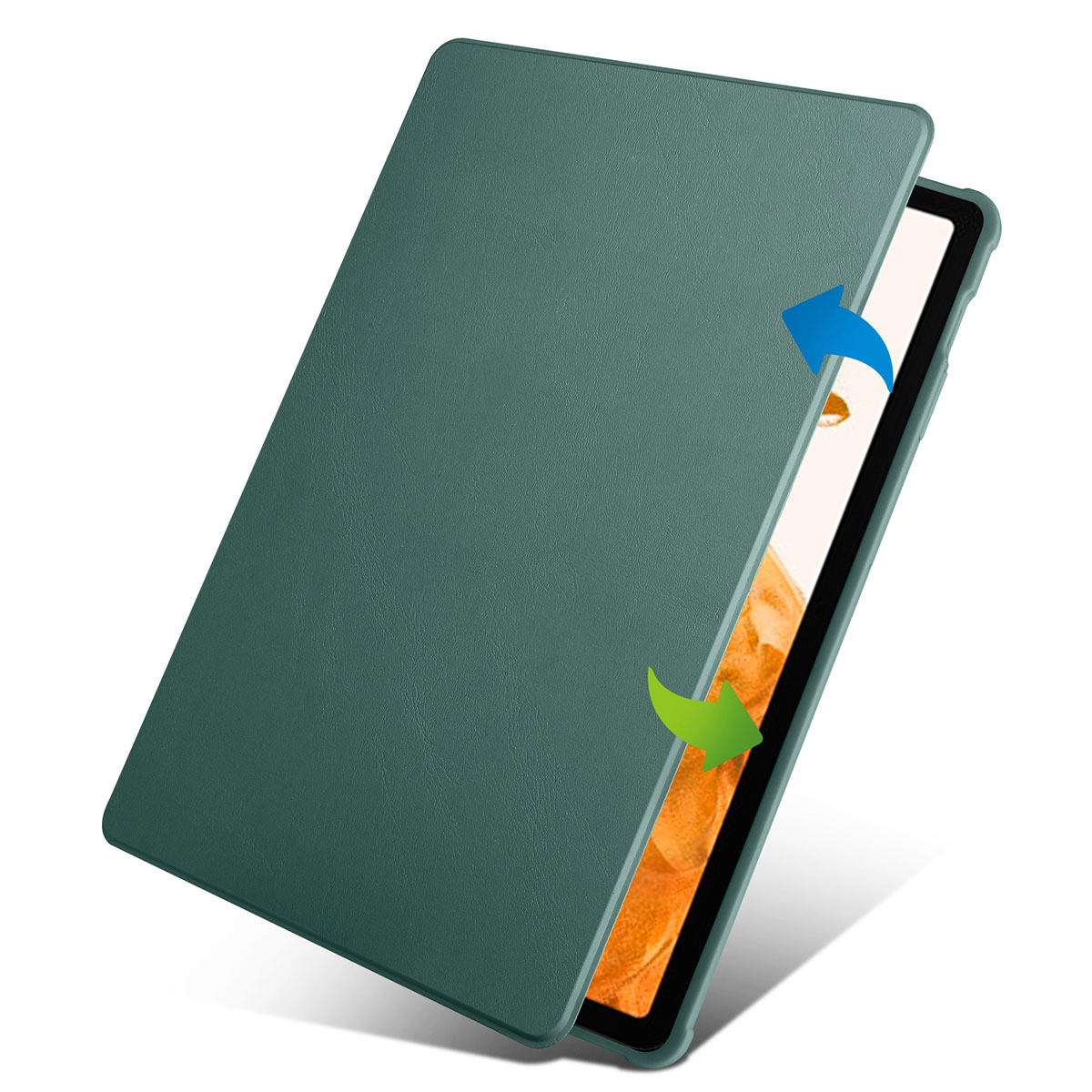 Galaxy Uyumlu Tab S7 FE LTE (T737-T736-T733-T730) Kılıf Zore Termik Kalem Bölmeli Dönebilen Standlı Kılıf