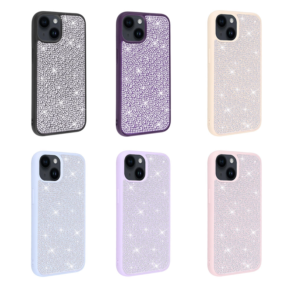 iPhone Uyumlu 14 Plus Kılıf Parlak Taşlı Tasarım Zore Ston Kapak