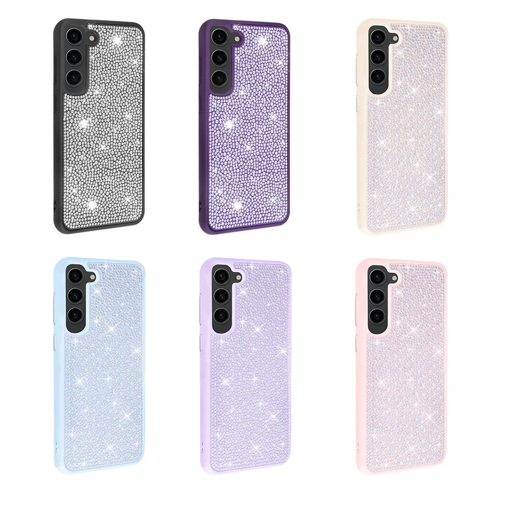 Galaxy Uyumlu S23 Kılıf Parlak Taşlı Tasarım Zore Ston Kapak