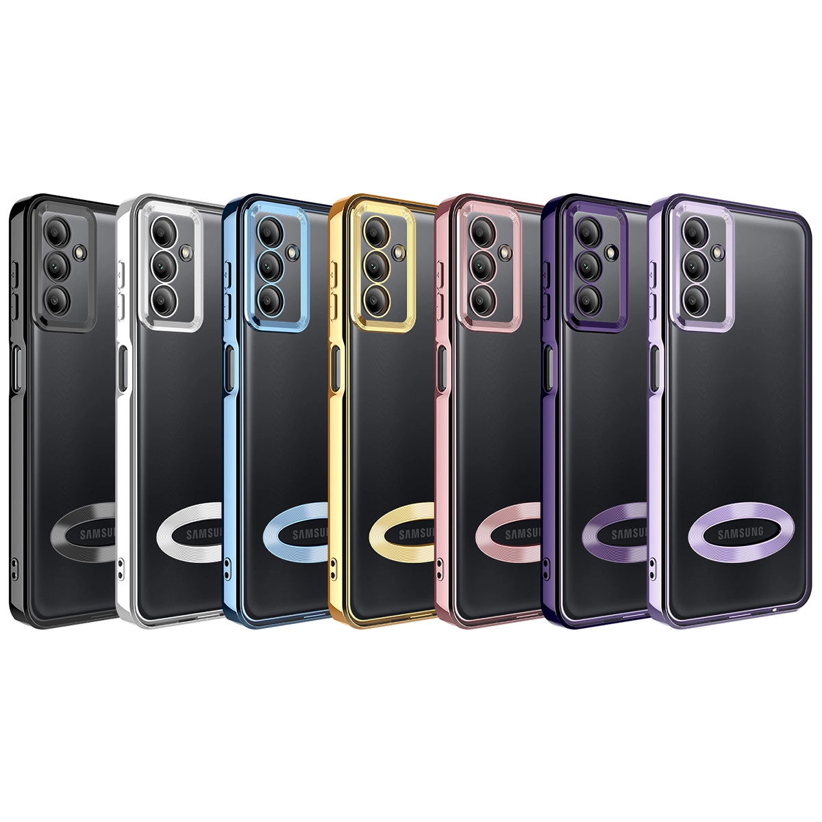 Galaxy Uyumlu A34 Kılıf Kamera Korumalı Logo Gösteren Zore Omega Kapak