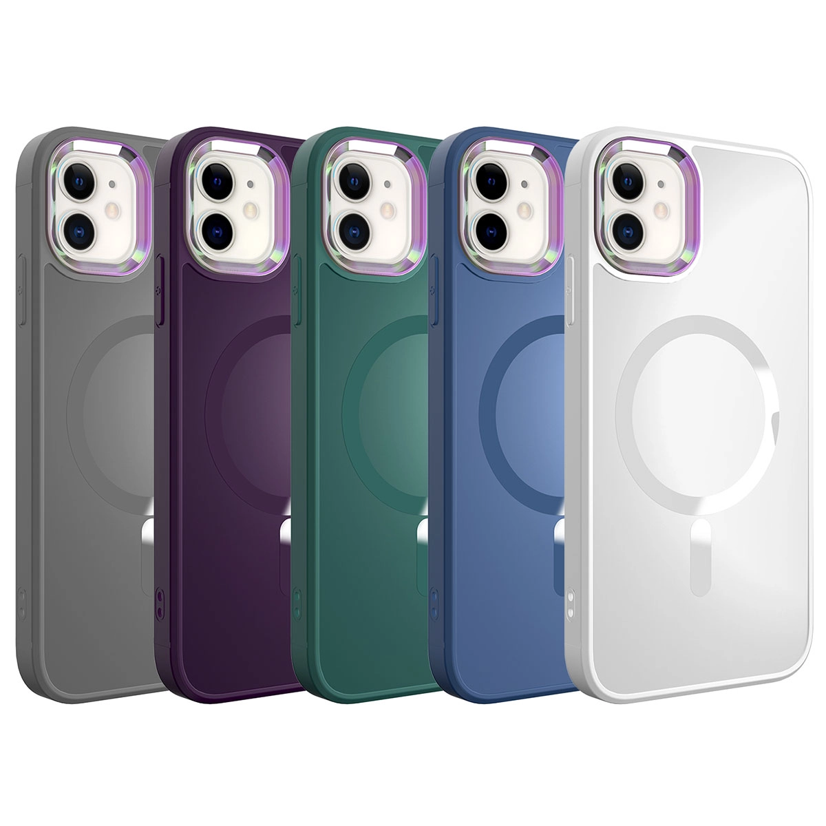 iPhone Uyumlu 12 Kılıf M-safe Wireless Şarj Özellikli Zore Stil Kapak