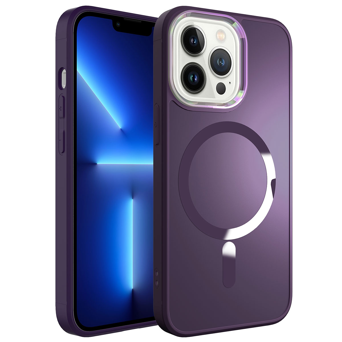 iPhone Uyumlu 12 Pro Max Kılıf M-safe Wireless Şarj Özellikli Zore Stil Kapak