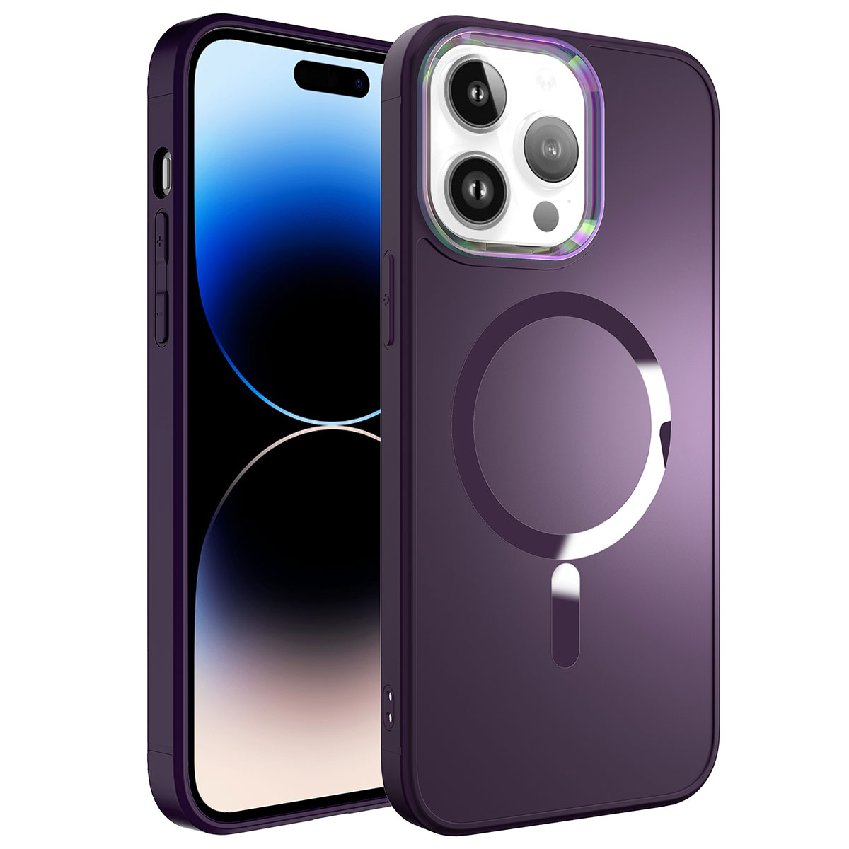 iPhone Uyumlu 14 Pro Kılıf M-safe Wireless Şarj Özellikli Zore Stil Kapak