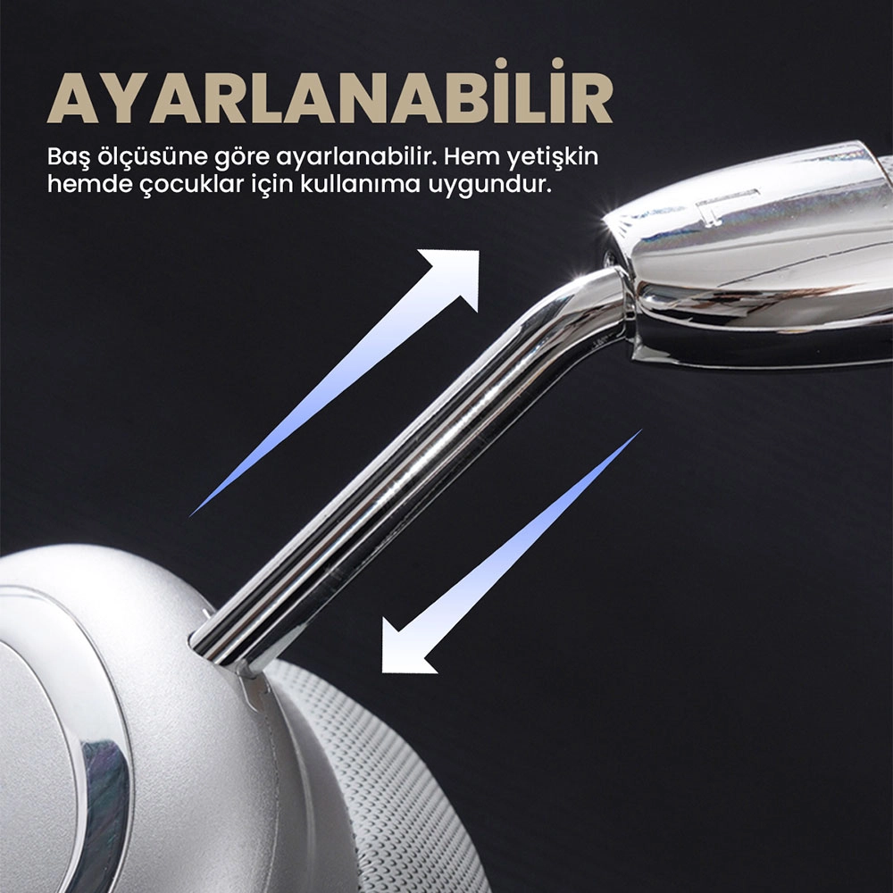 Zore B35 Ayarlanabilir ve Katlanabilir Kulak Üstü Bluetooth Kulaklık-Beyaz