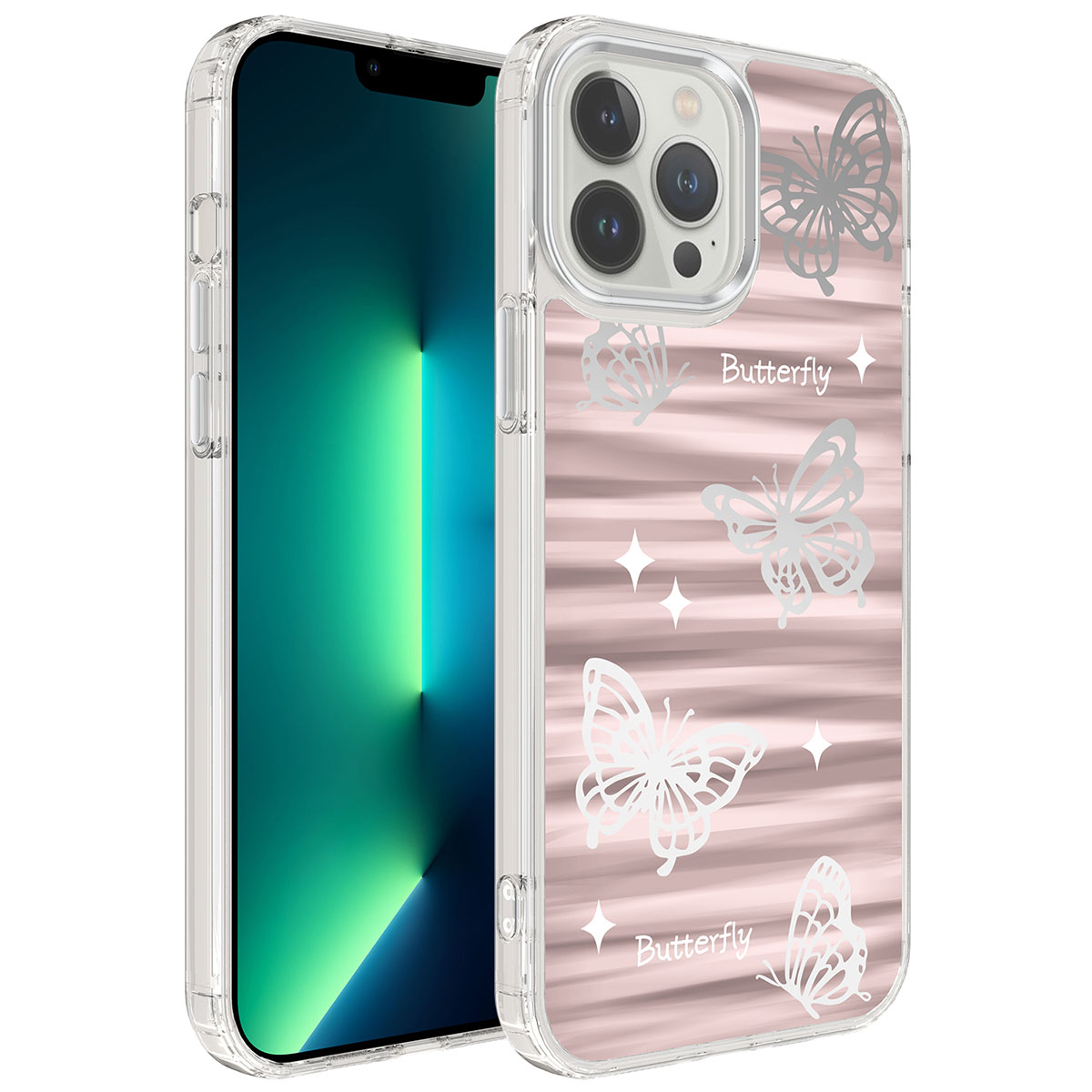 iPhone Uyumlu 13 Pro Max Kılıf Airbagli Parlak Tasarımlı Zore Mimbo Kapak-No5