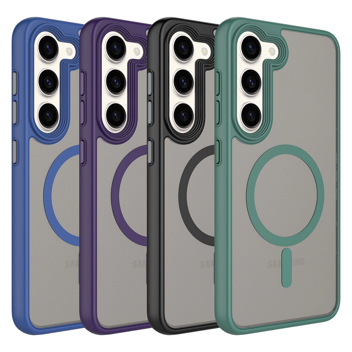 Galaxy Uyumlu S23 Plus Kılıf Mat Arka Yüzey Wireless Şarj Özellikli Zore Flet M-safe Kapak