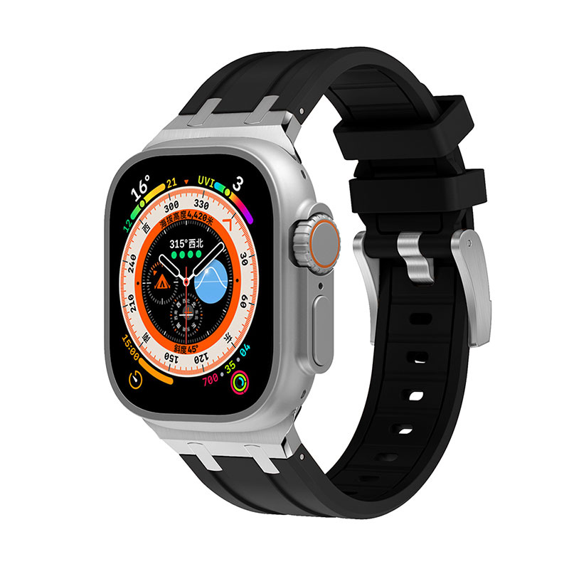 Watch 44mm Zore KRD-89 Silikon Kordon-Siyah