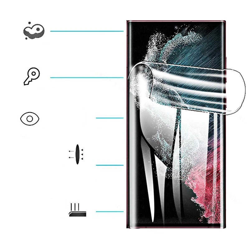 Galaxy Uyumlu S23 Ultra Zore Süper Pet Ekran Koruyucu Jelatin