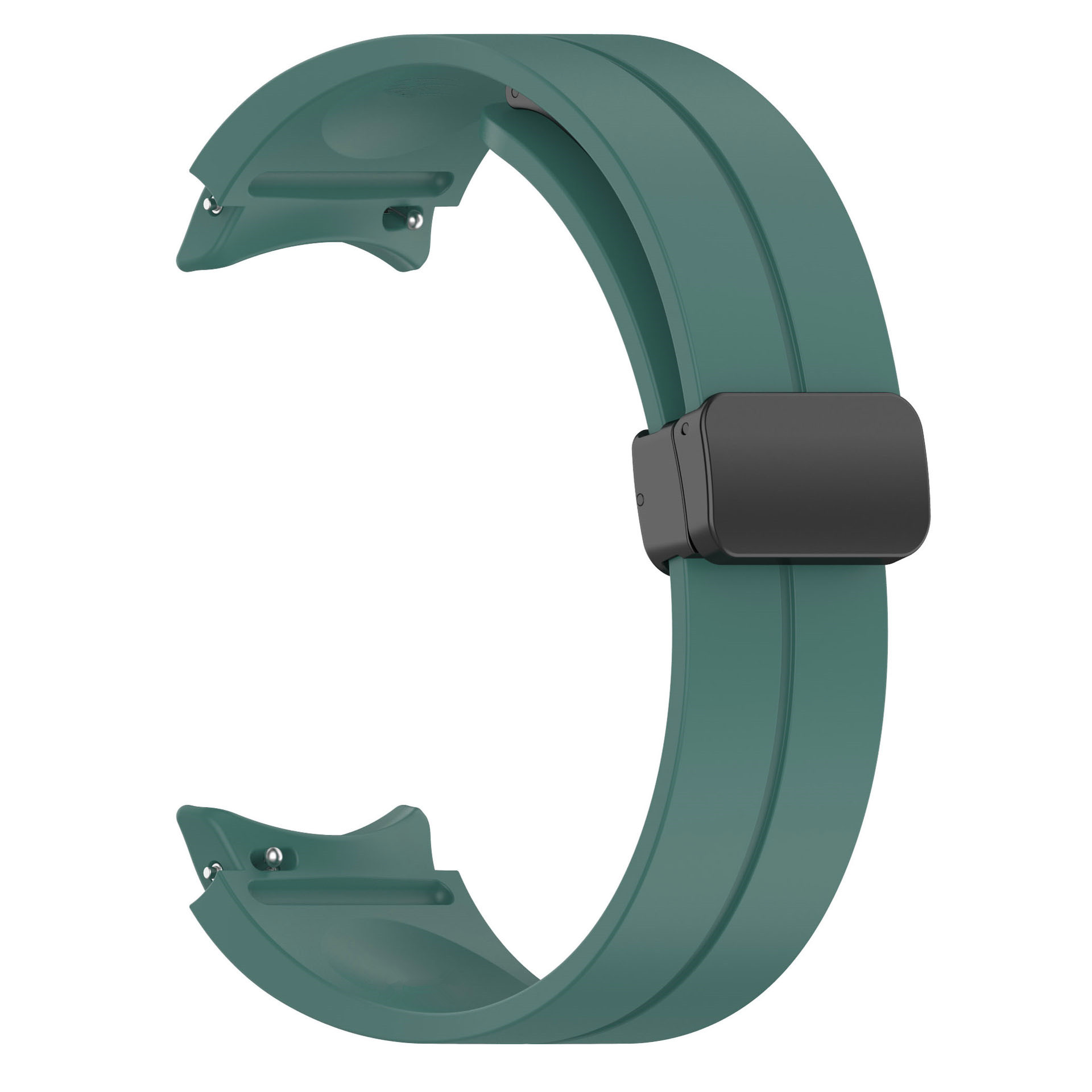 Galaxy Uyumlu Watch 5 40mm Zore KRD-84 Silikon Kordon-Koyu yeşil