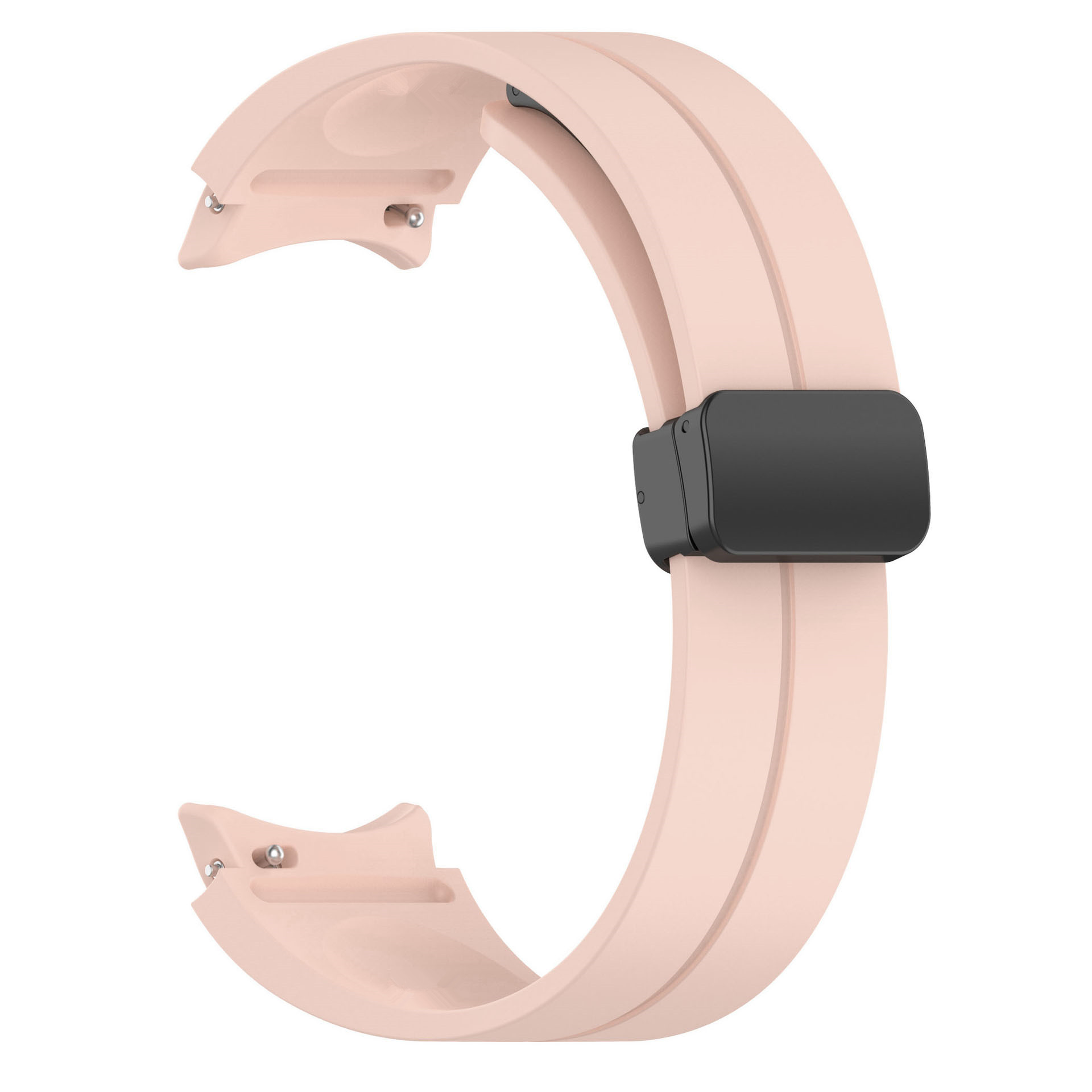 Galaxy Uyumlu Watch 4 Classic 42mm Zore KRD-84 Silikon Kordon-Pembe açık