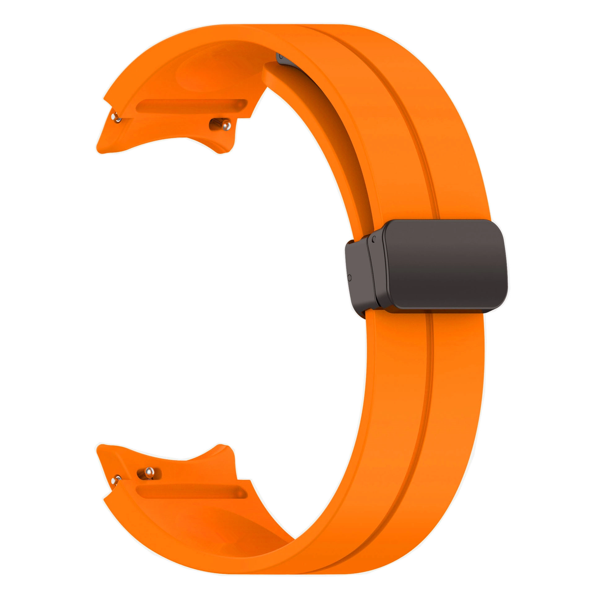 Galaxy Uyumlu Watch 5 Pro Zore KRD-84 Silikon Kordon-Açık turuncu
