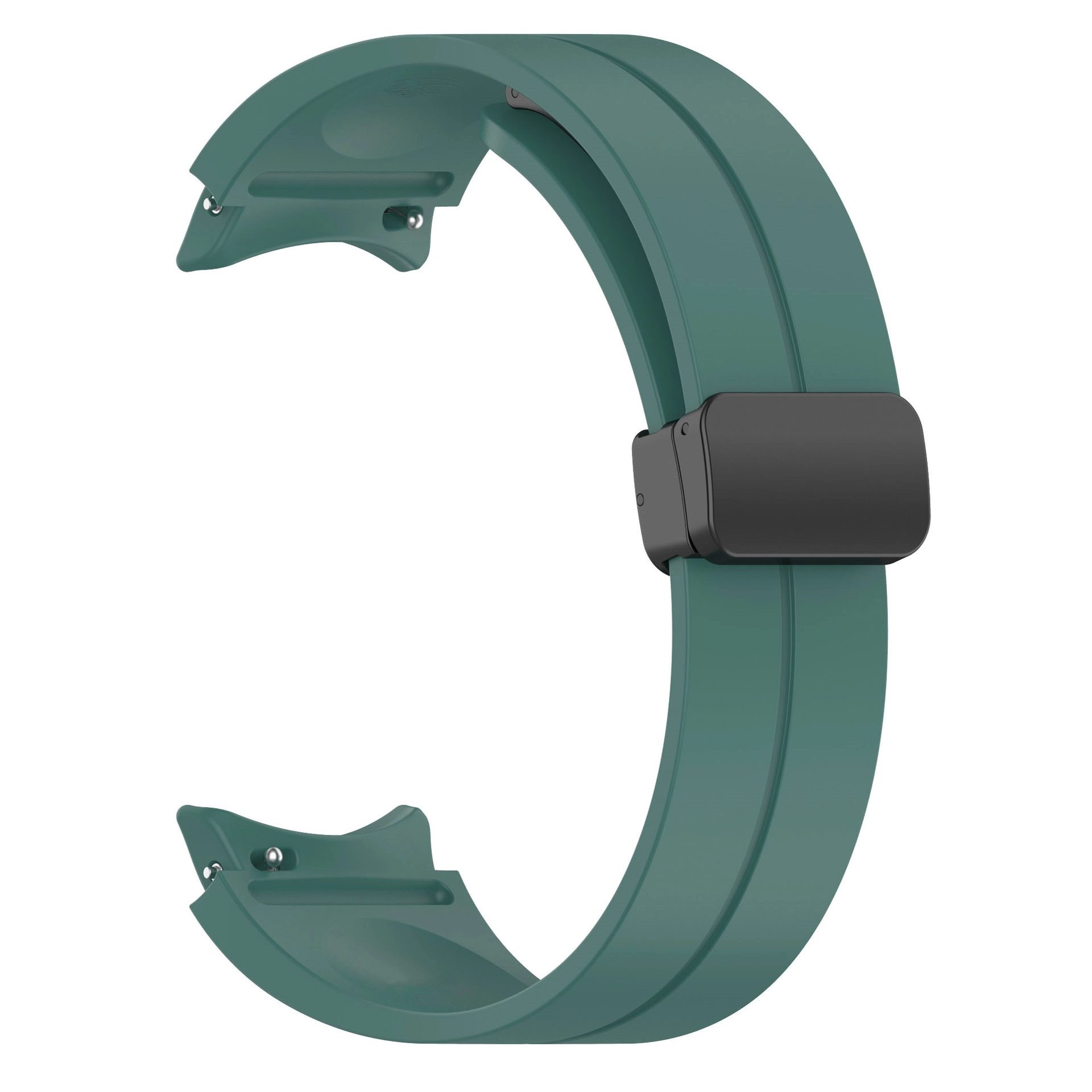 Galaxy Uyumlu Watch 5 Pro Zore KRD-84 Silikon Kordon-Koyu yeşil