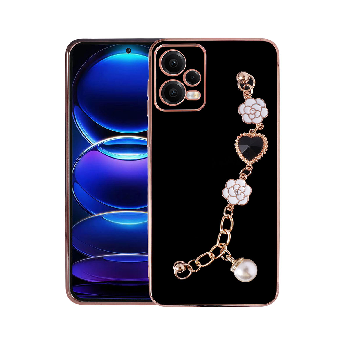 Xiaomi Uyumlu  Redmi Note 12 4G Kılıf El Tutamaçlı Kamera Korumalı Zore Taka Silikon Kapak-Siyah