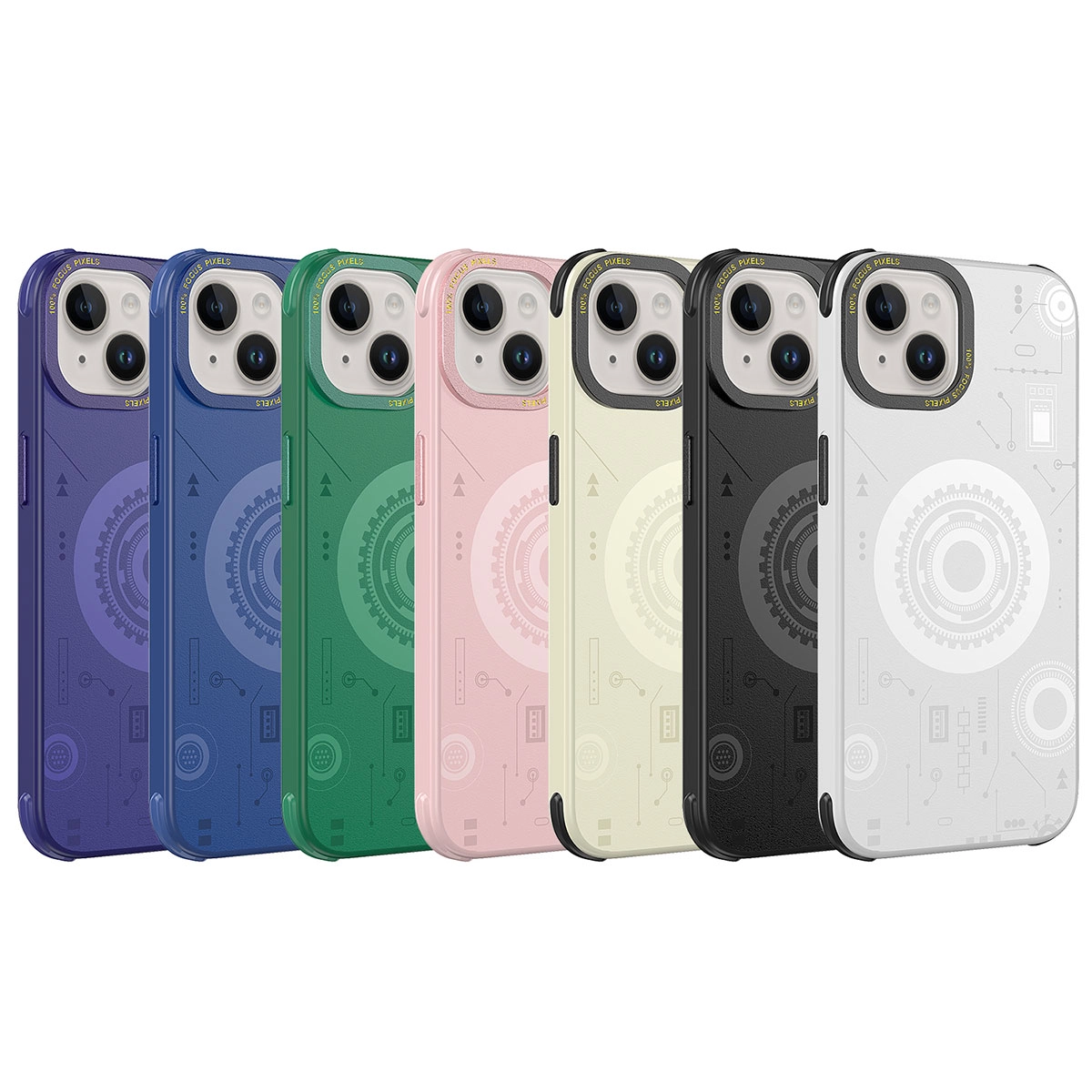 iPhone Uyumlu 14 Plus Kılıf Zore Wireless Şarj Özellikli Desenli Hot Kapak