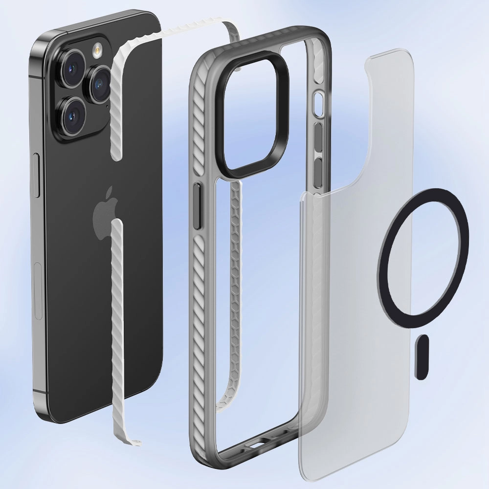 iPhone Uyumlu 14 Pro Max Kılıf Mat Arka Yüzey Wireless Şarj Özellikli Zore Locik Kapak