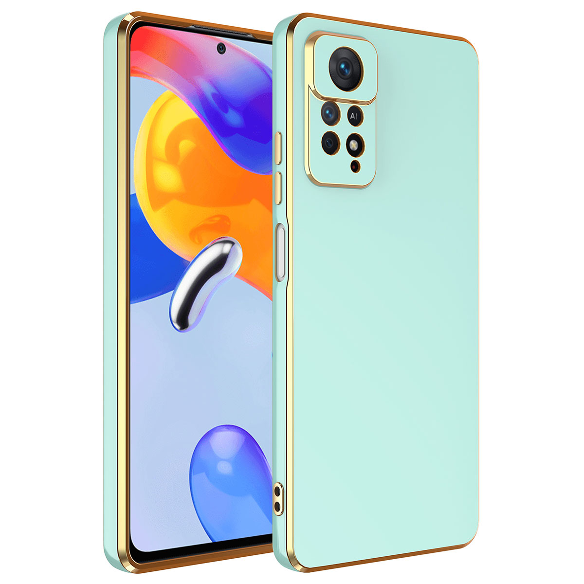 Xiaomi Uyumlu  Redmi Note 12 Pro 4G Kılıf Zore Bark Kapak-Açık yeşil