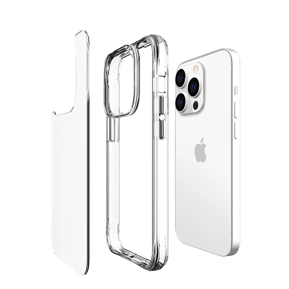 iPhone Uyumlu 14 Pro Kılıf Zore Şeffaf Ultra İnce Airbag Tasarımlı Okka Kapak