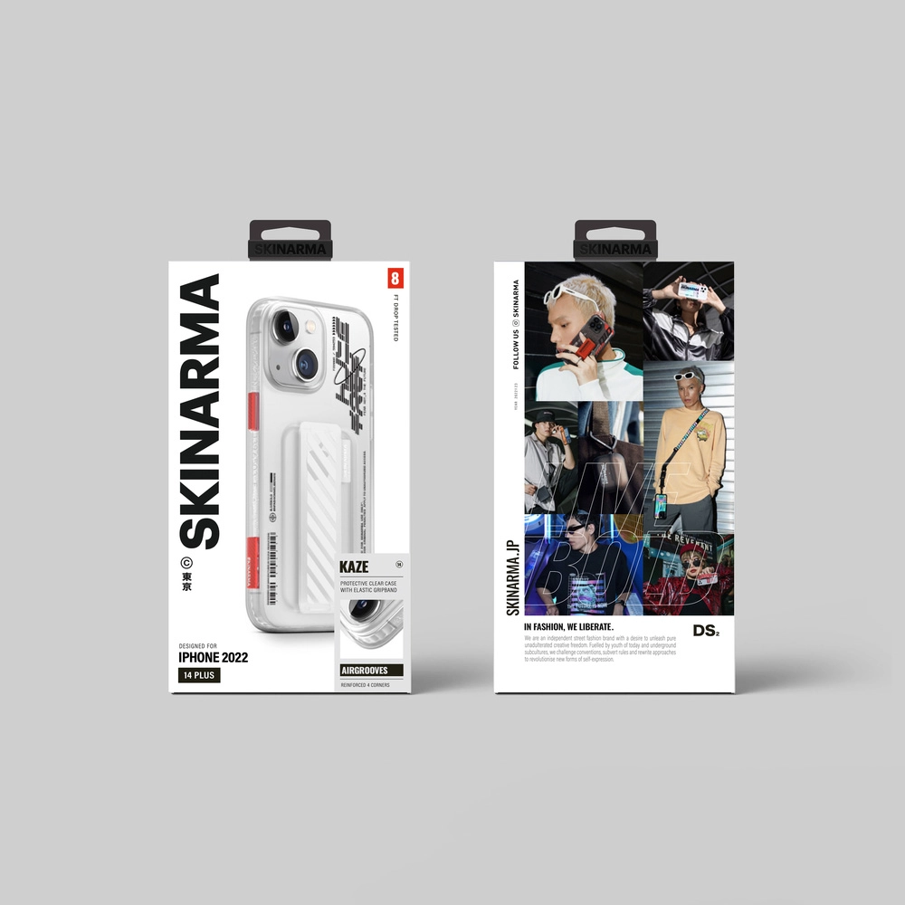 iPhone Uyumlu 14 Plus Kılıf SkinArma Şeffaf Desenli Kaze Kapak